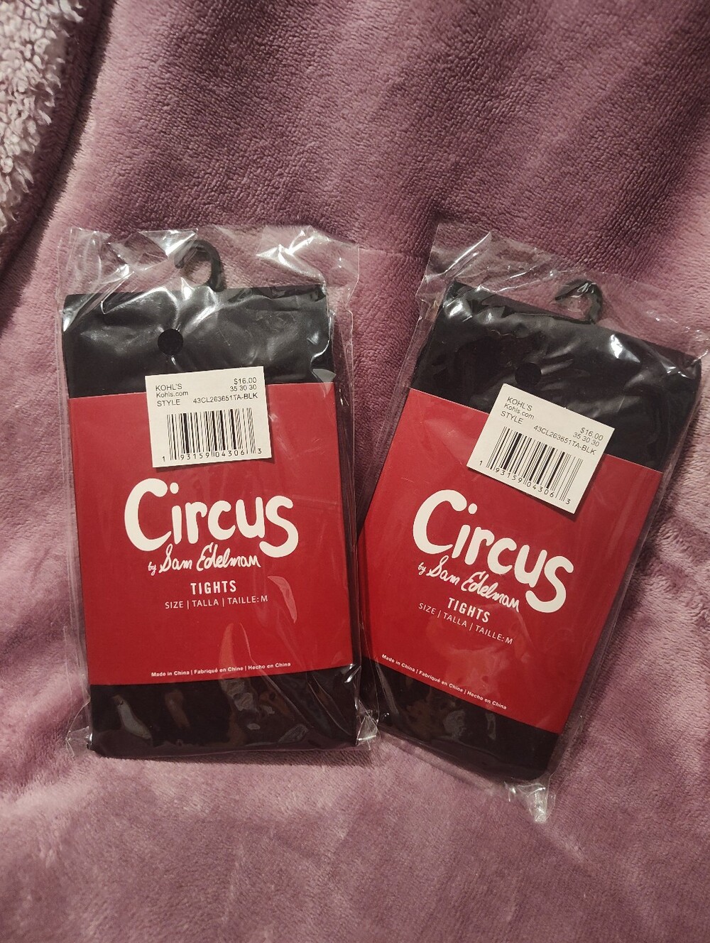 Circus by Sam Edelman Women's Black Tights - Pack SZ M New , 2 Pk
